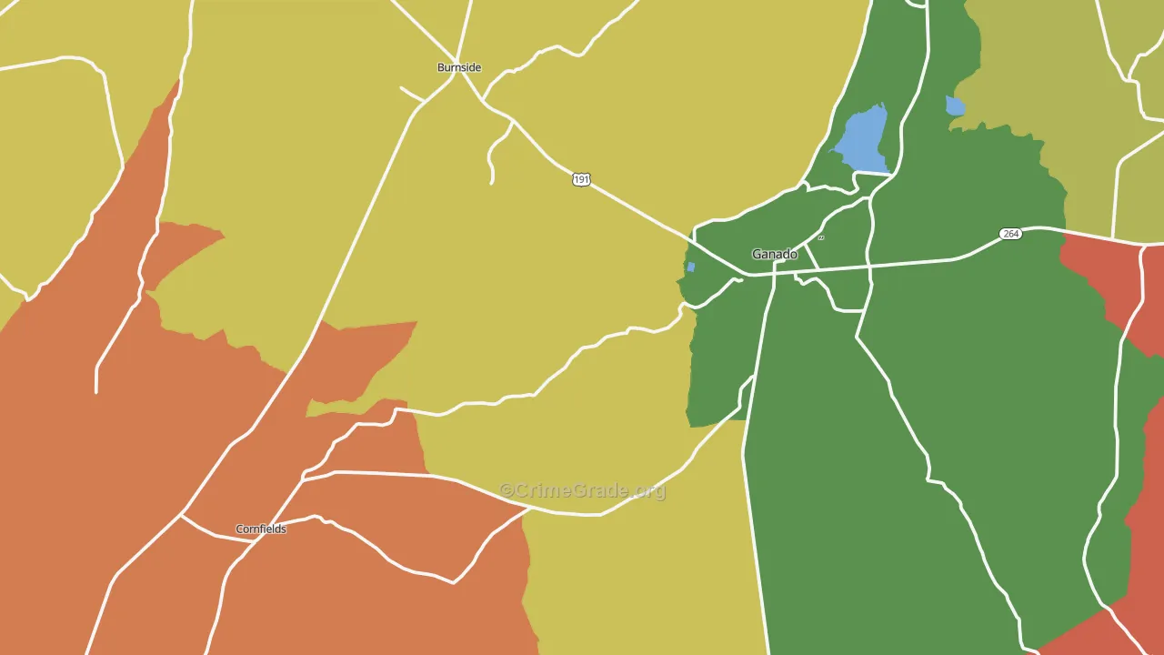 Ganado, AZ Map of Drug-Related Crime Rates