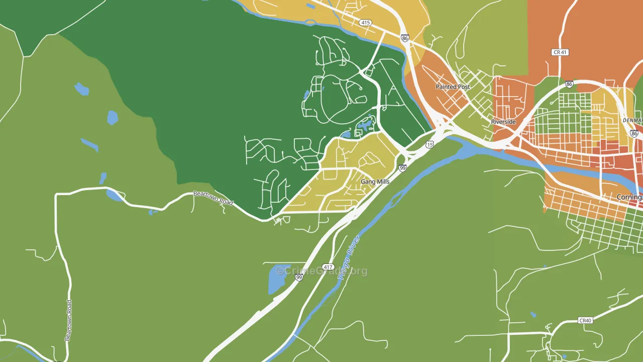 Gang Mills, NY Map of Drug-Related Crime Rates