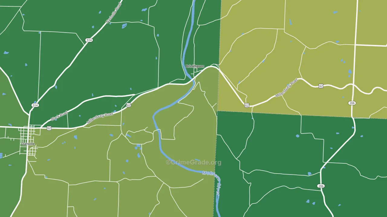 Gann, OH Map of Drug-Related Crime Rates