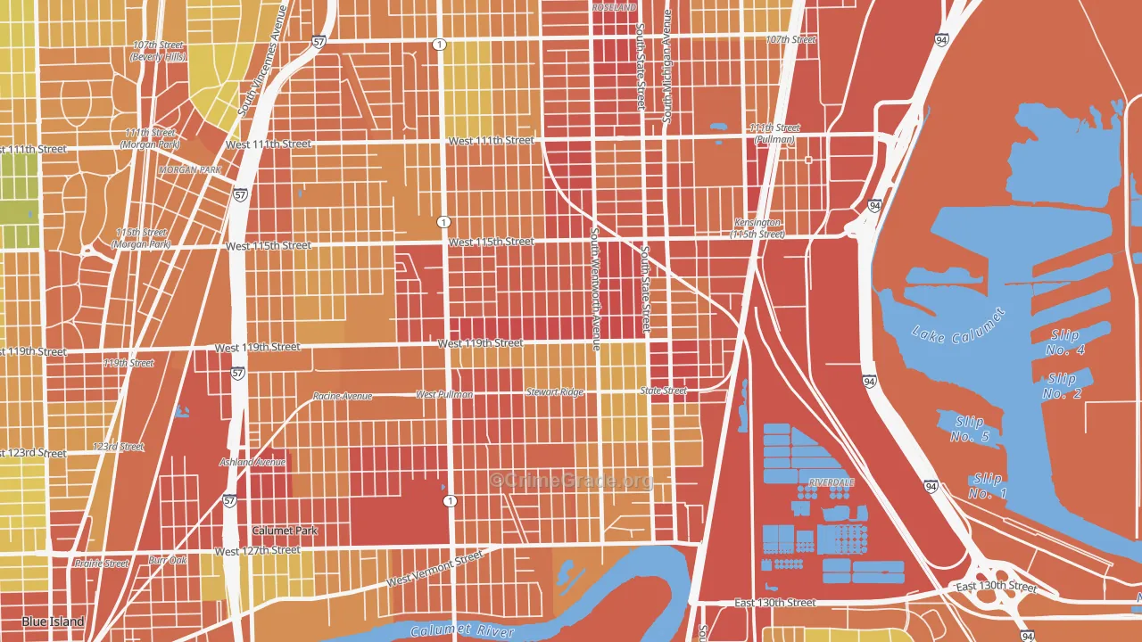 Gano, Chicago, IL Map of Drug-Related Crime Rates