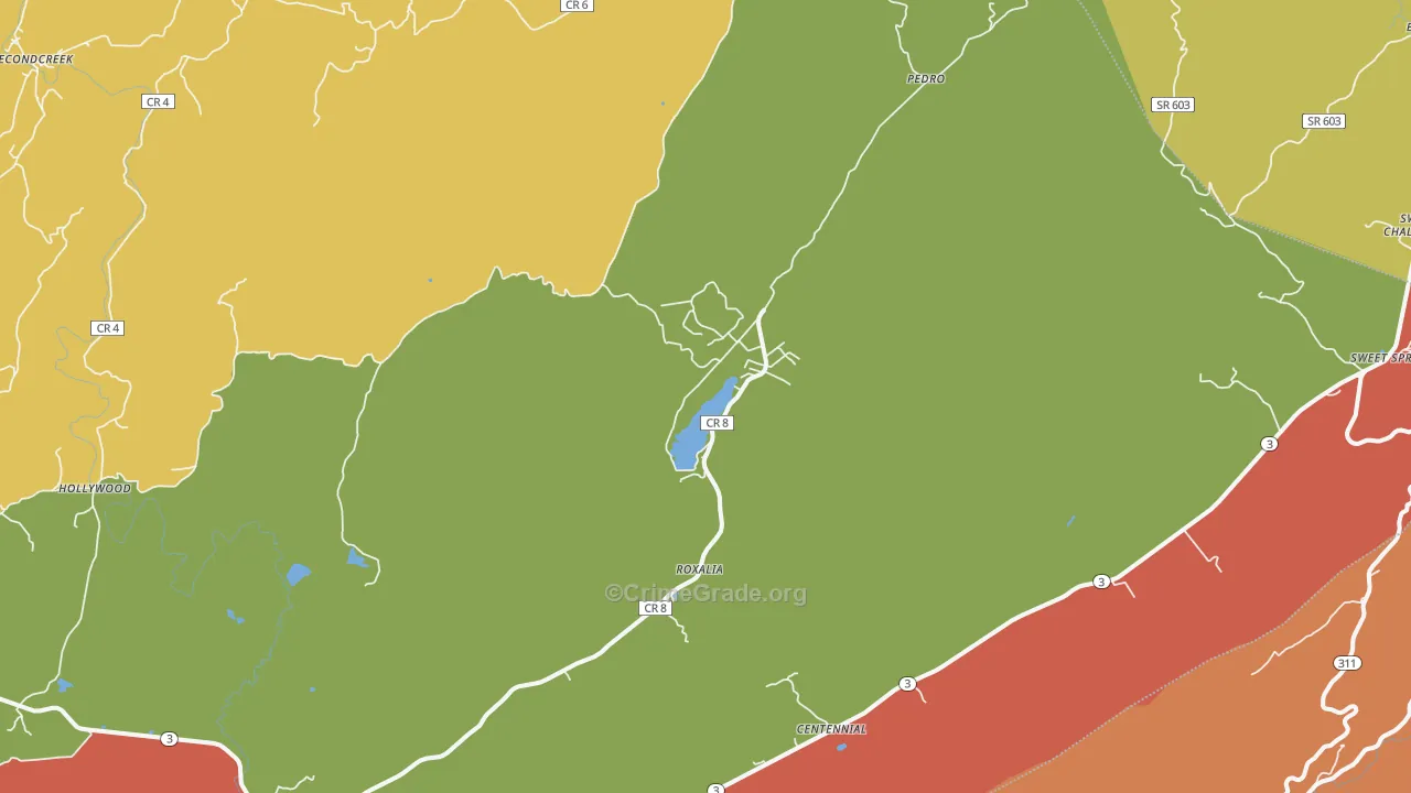 Gap Mills, WV Map of Drug-Related Crime Rates