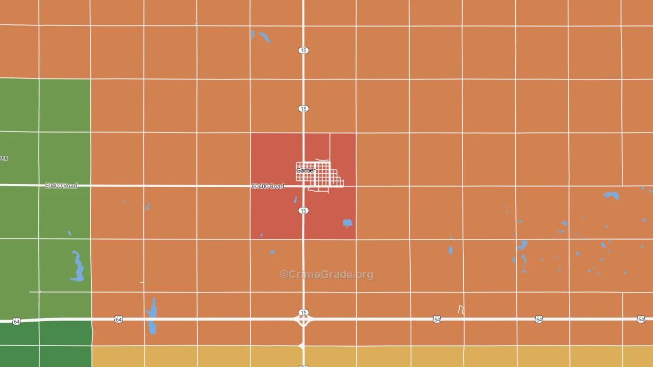 Garber, OK Map of Drug-Related Crime Rates