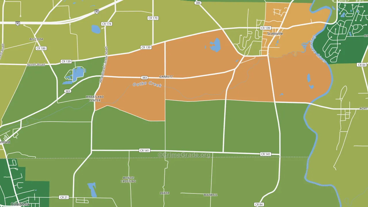 Garbutt, NY Map of Drug-Related Crime Rates