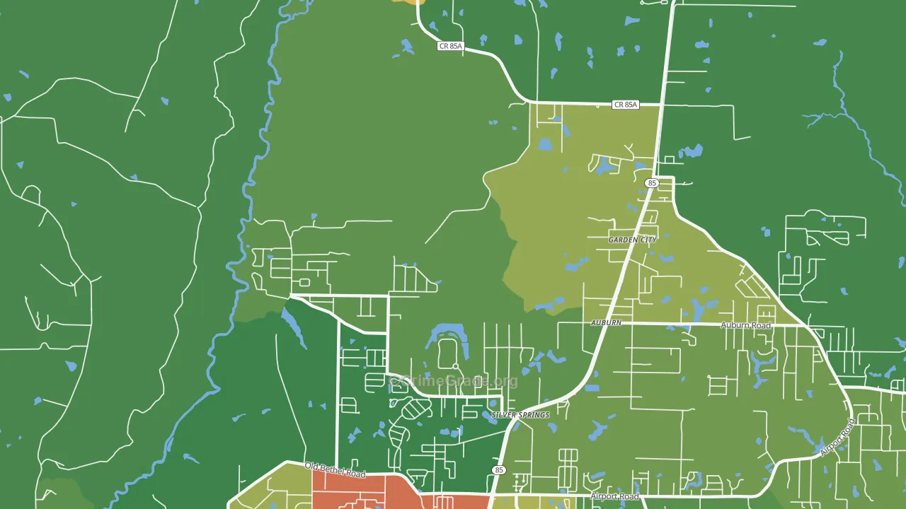 Garden City, FL Map of Drug-Related Crime Rates