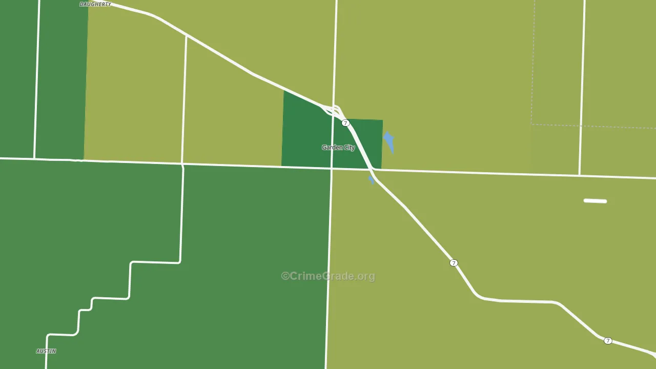 Garden City, MO Map of Drug-Related Crime Rates