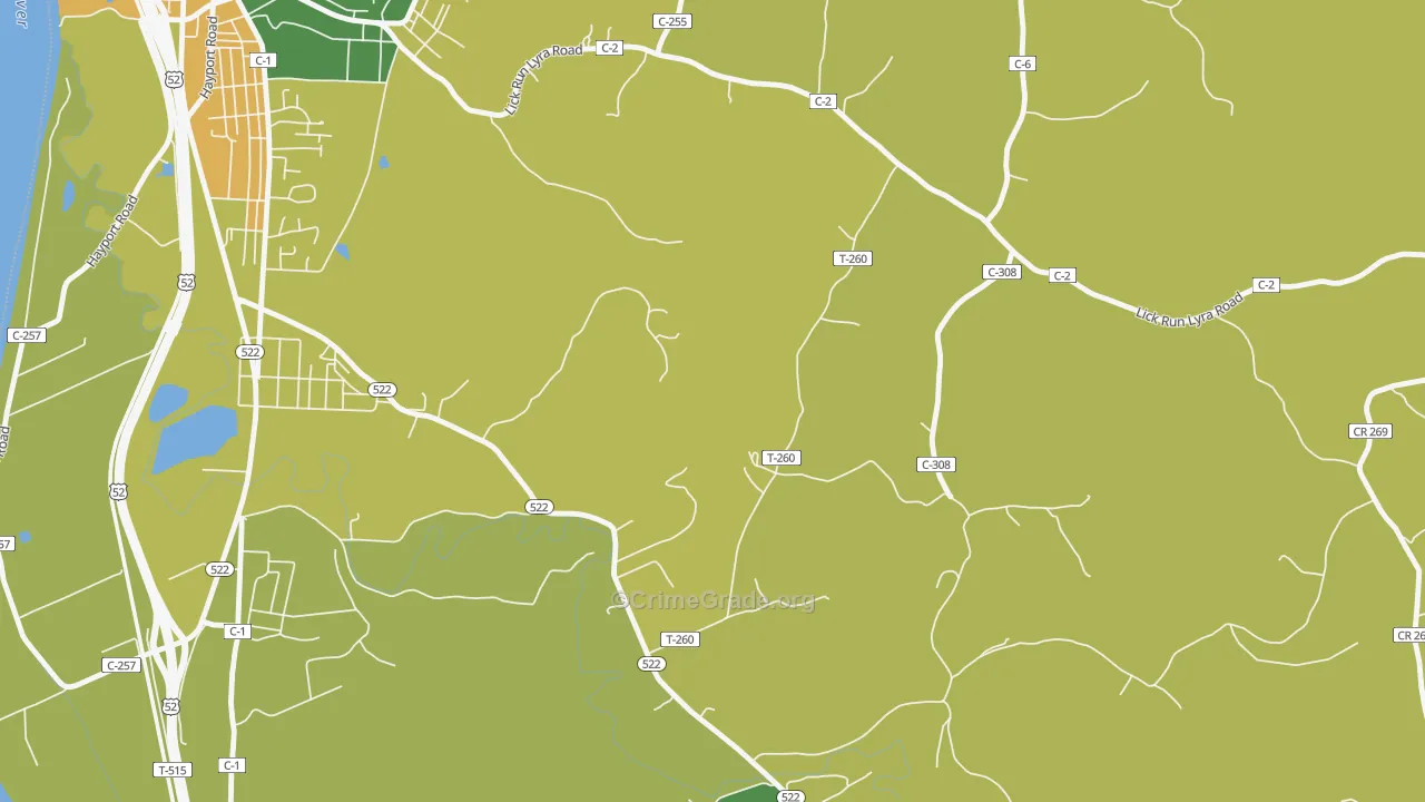 Garden City, OH Map of Drug-Related Crime Rates
