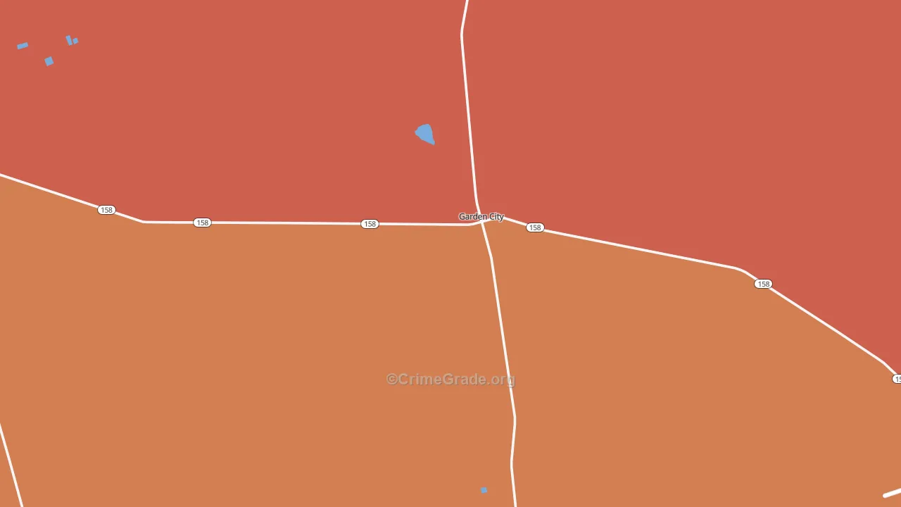 Garden City, TX Map of Drug-Related Crime Rates