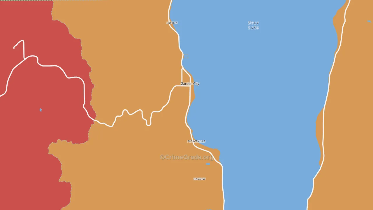 Garden City, UT Map of Drug-Related Crime Rates