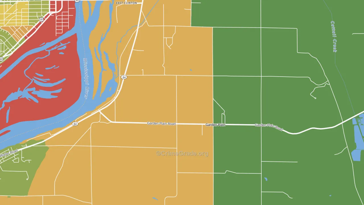 Garden Plain, IL Map of Drug-Related Crime Rates