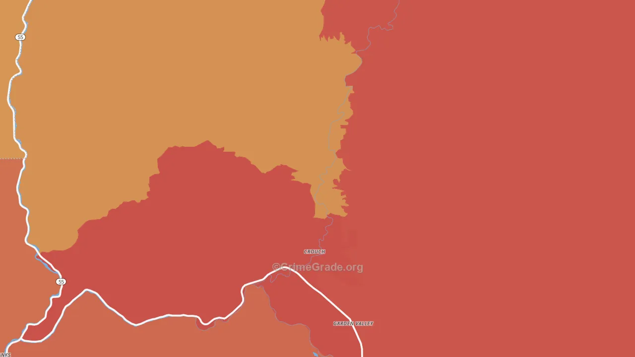 Garden Valley, ID Map of Drug-Related Crime Rates