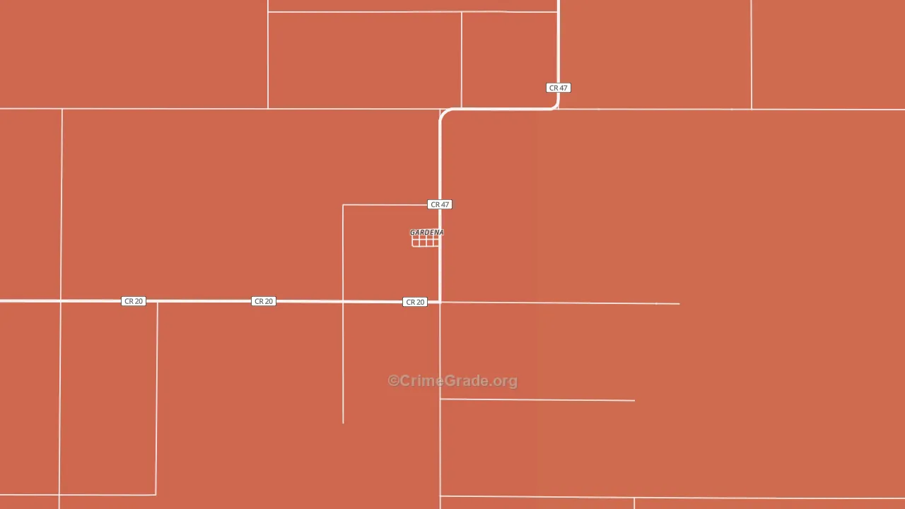 Gardena, ND Map of Drug-Related Crime Rates