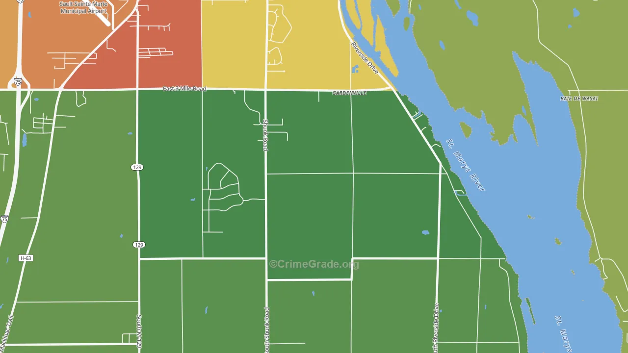 Gardenville, MI Map of Drug-Related Crime Rates