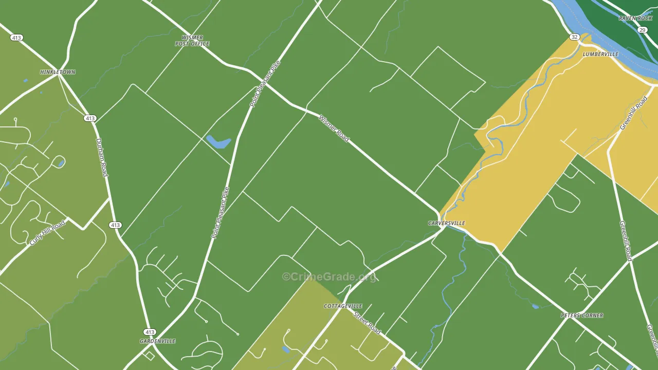 Gardenville, PA Map of Drug-Related Crime Rates