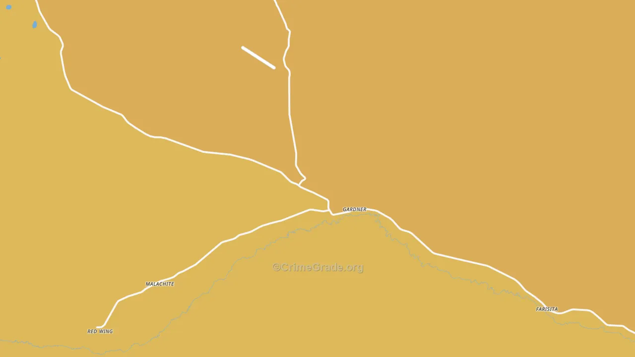 Gardner, CO Map of Drug-Related Crime Rates