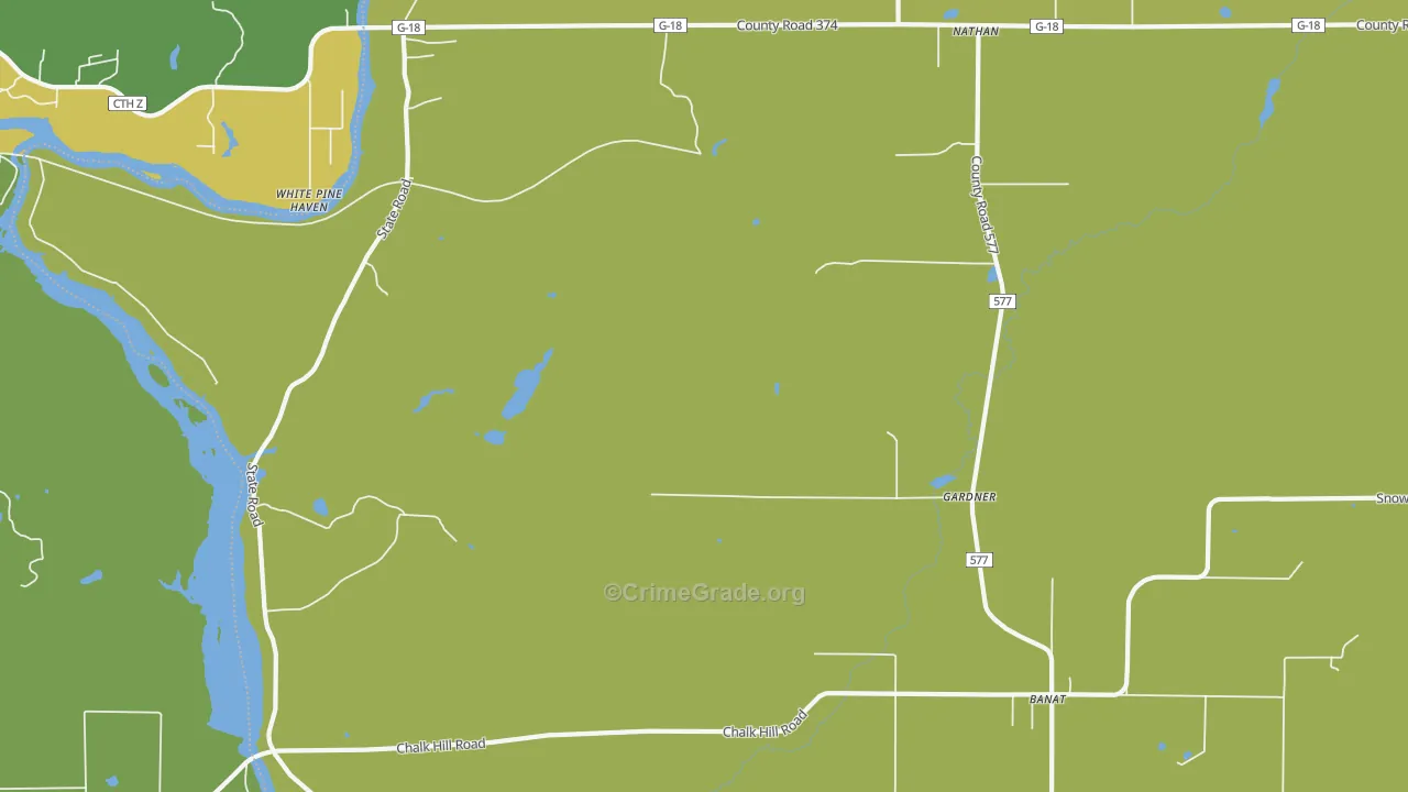 Gardner, MI Map of Drug-Related Crime Rates