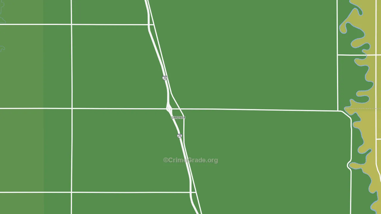 Gardner, ND Map of Drug-Related Crime Rates