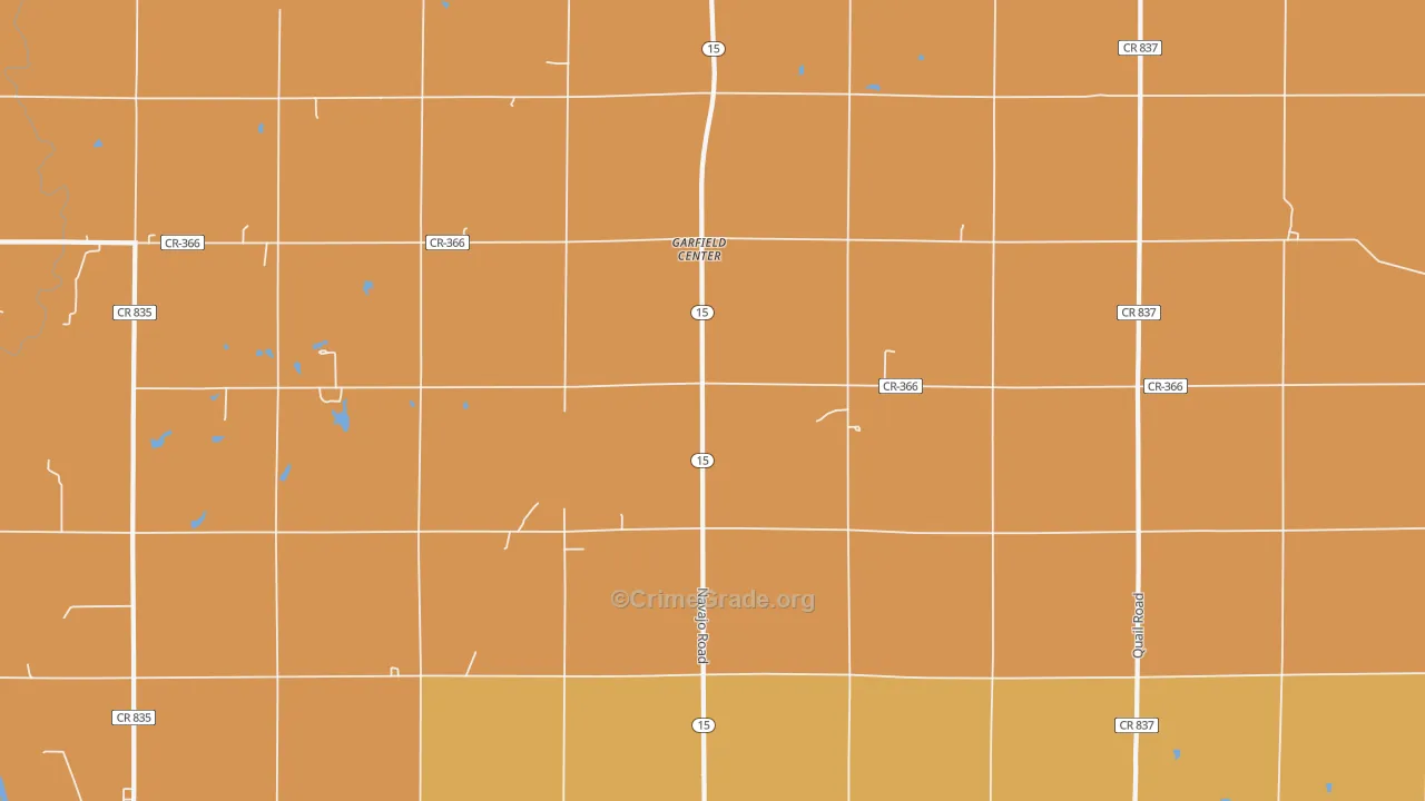 Garfield Center, KS Map of Drug-Related Crime Rates
