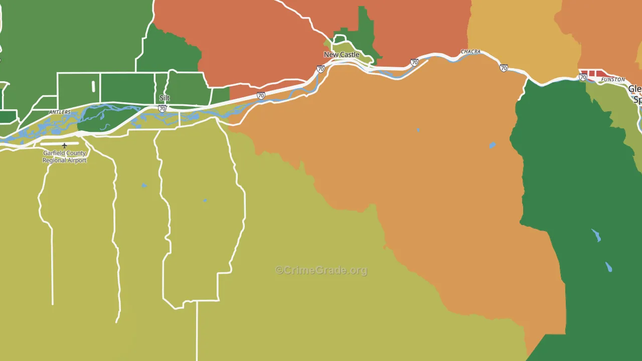 Garfield County, CO Map of Drug-Related Crime Rates