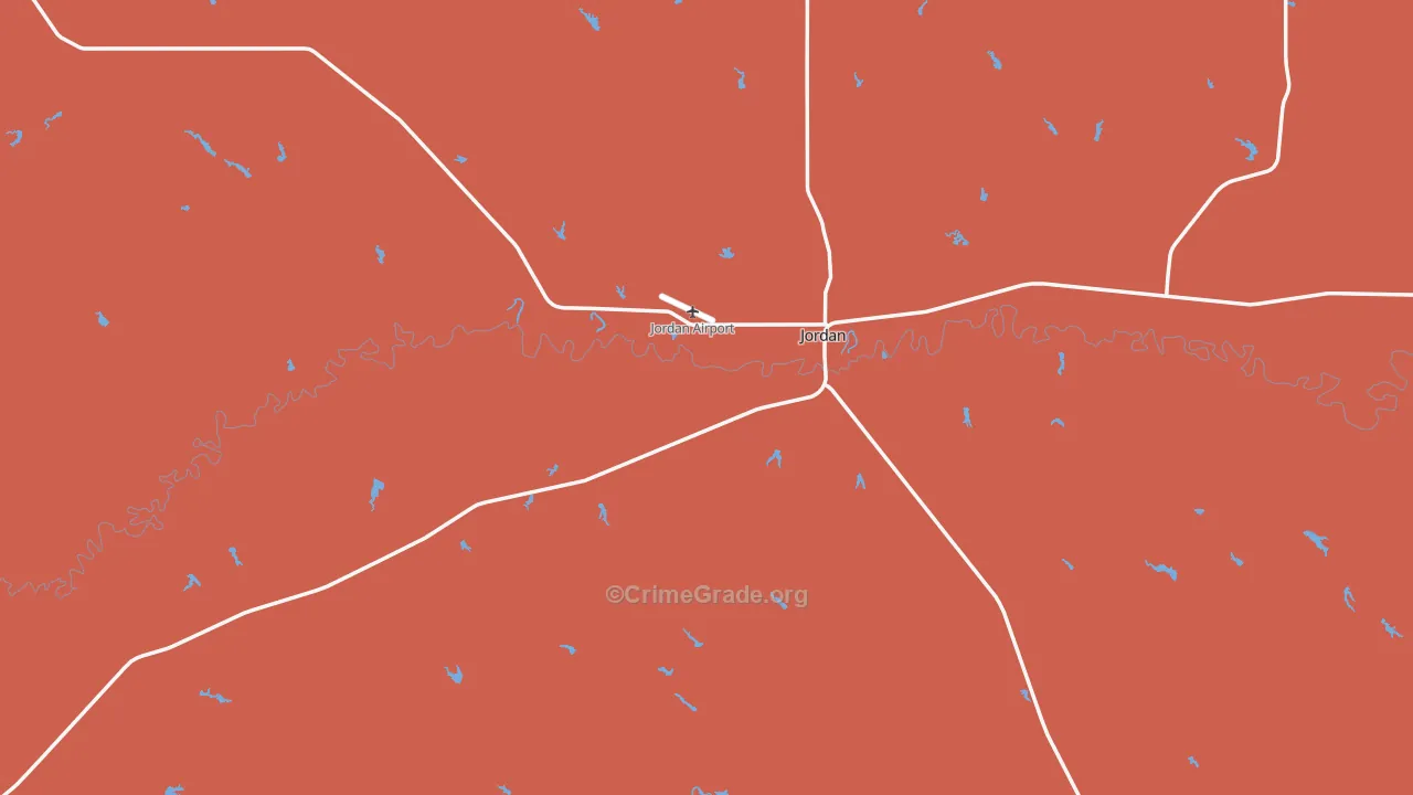 Garfield County, MT Map of Drug-Related Crime Rates