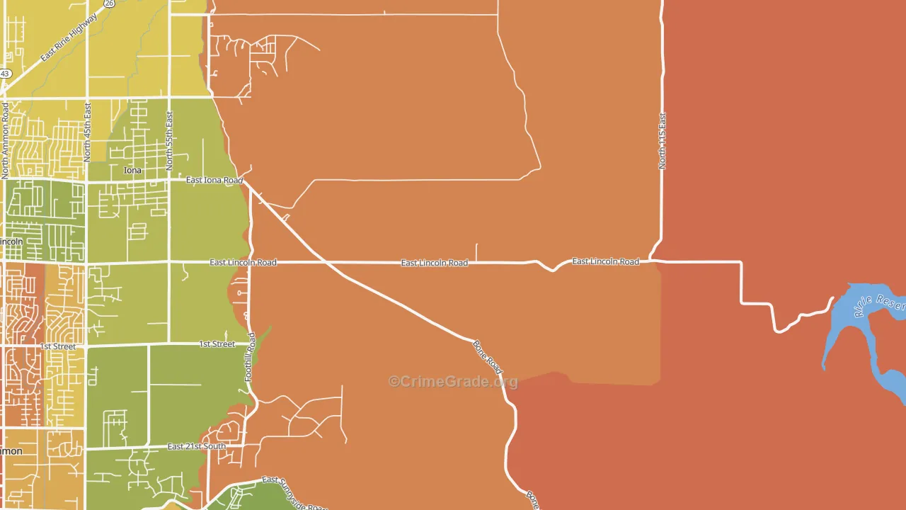 Garfield, ID Map of Drug-Related Crime Rates