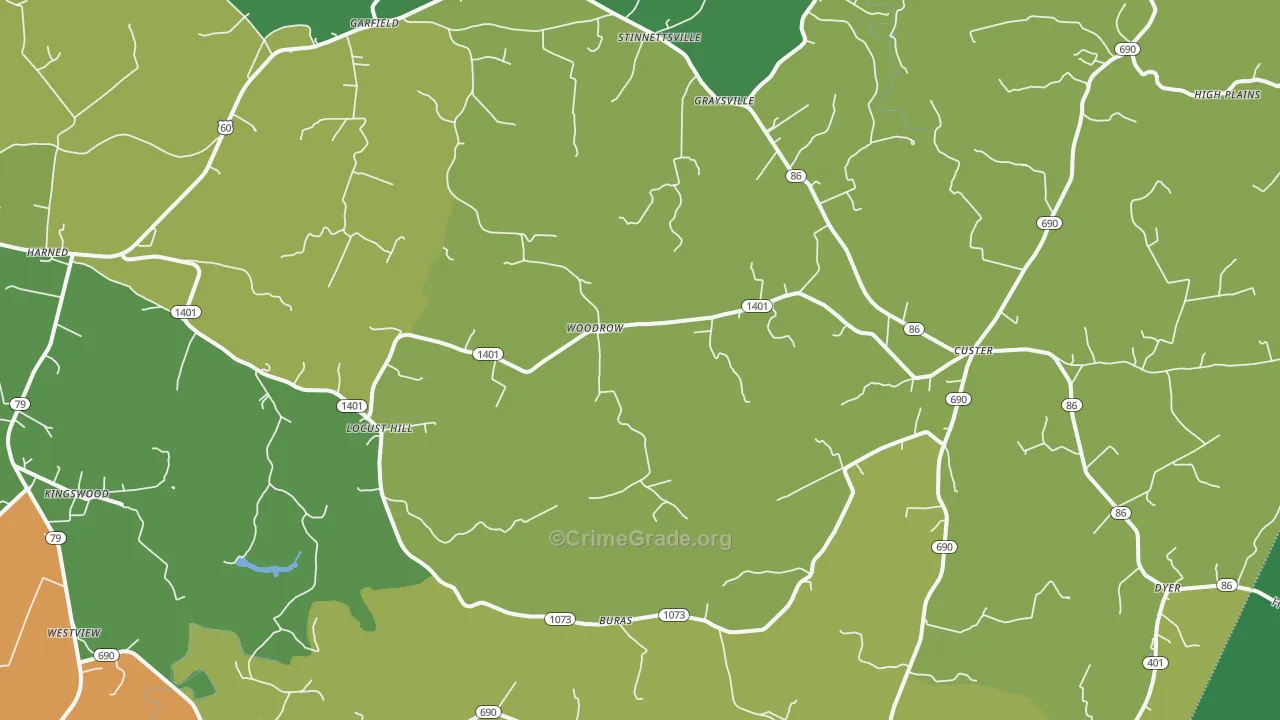 Garfield, KY Map of Drug-Related Crime Rates