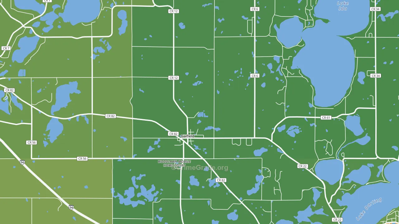 Garfield, MN Map of Drug-Related Crime Rates