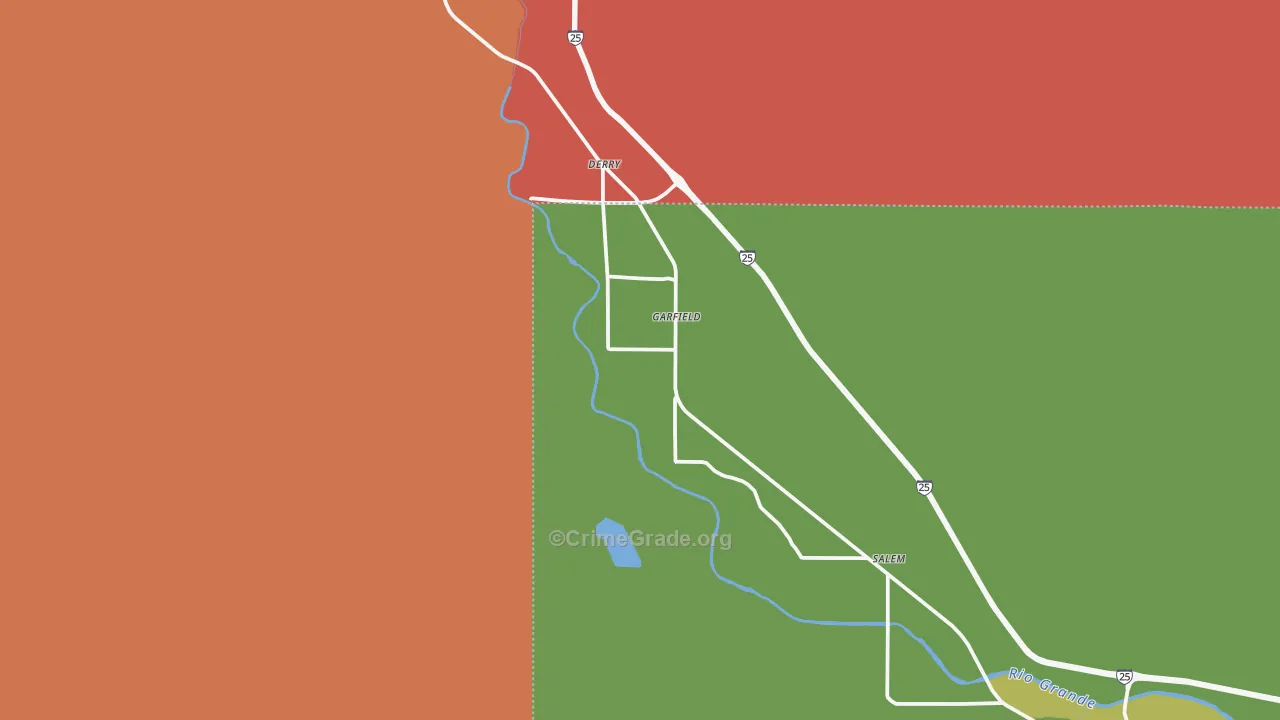 Garfield, NM Map of Drug-Related Crime Rates