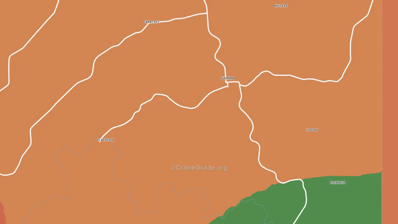 Garfield, WA Map of Drug-Related Crime Rates