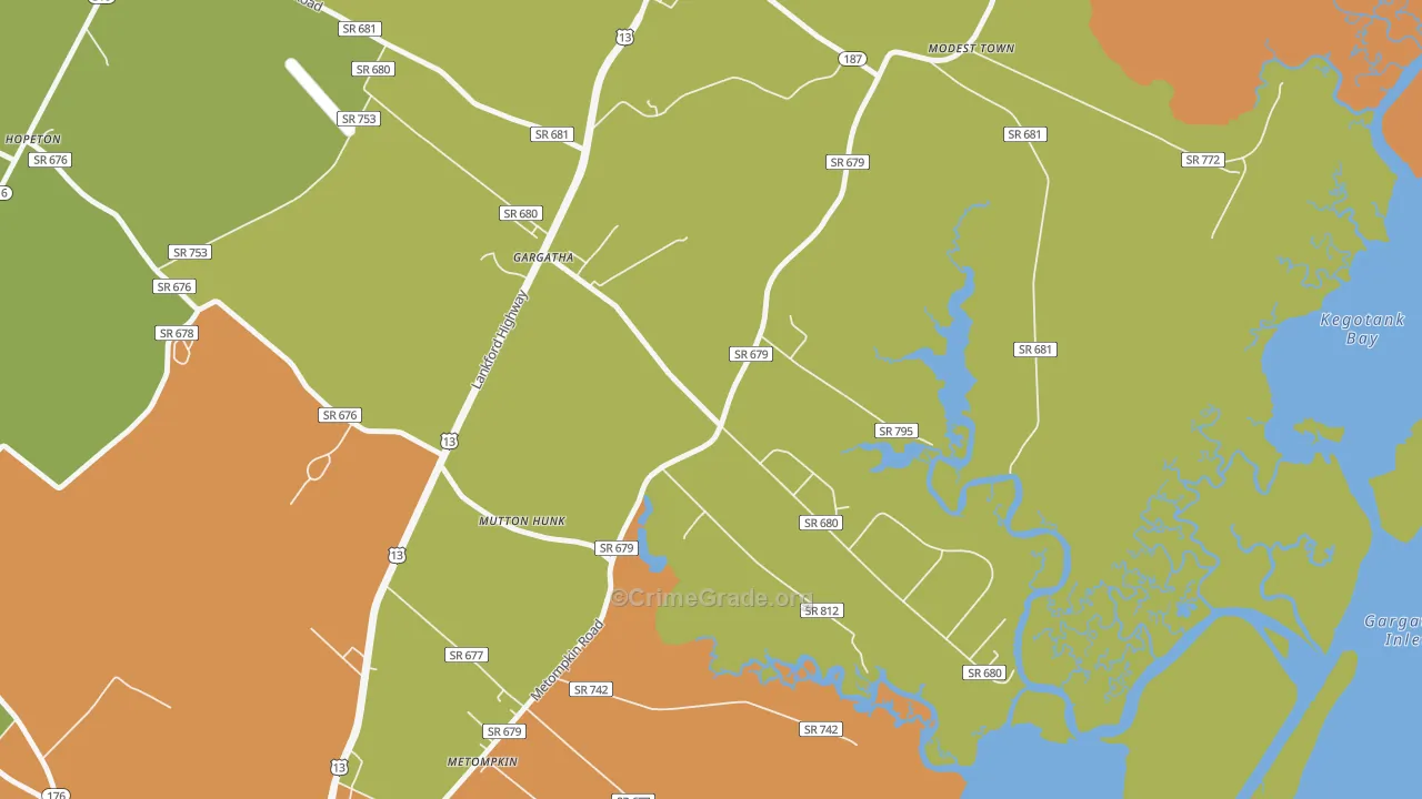 Gargatha, VA Map of Drug-Related Crime Rates