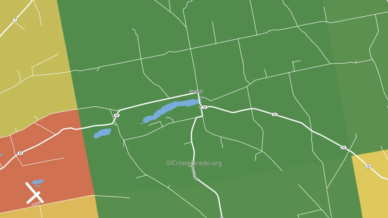 Garland, ME Map of Drug-Related Crime Rates