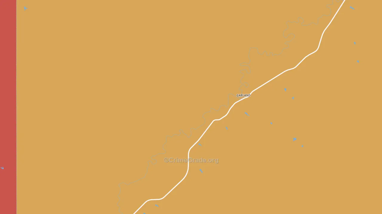 Garland, MT Map of Drug-Related Crime Rates
