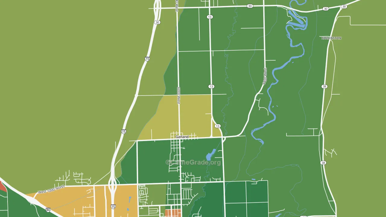 Garland, UT Map of Drug-Related Crime Rates