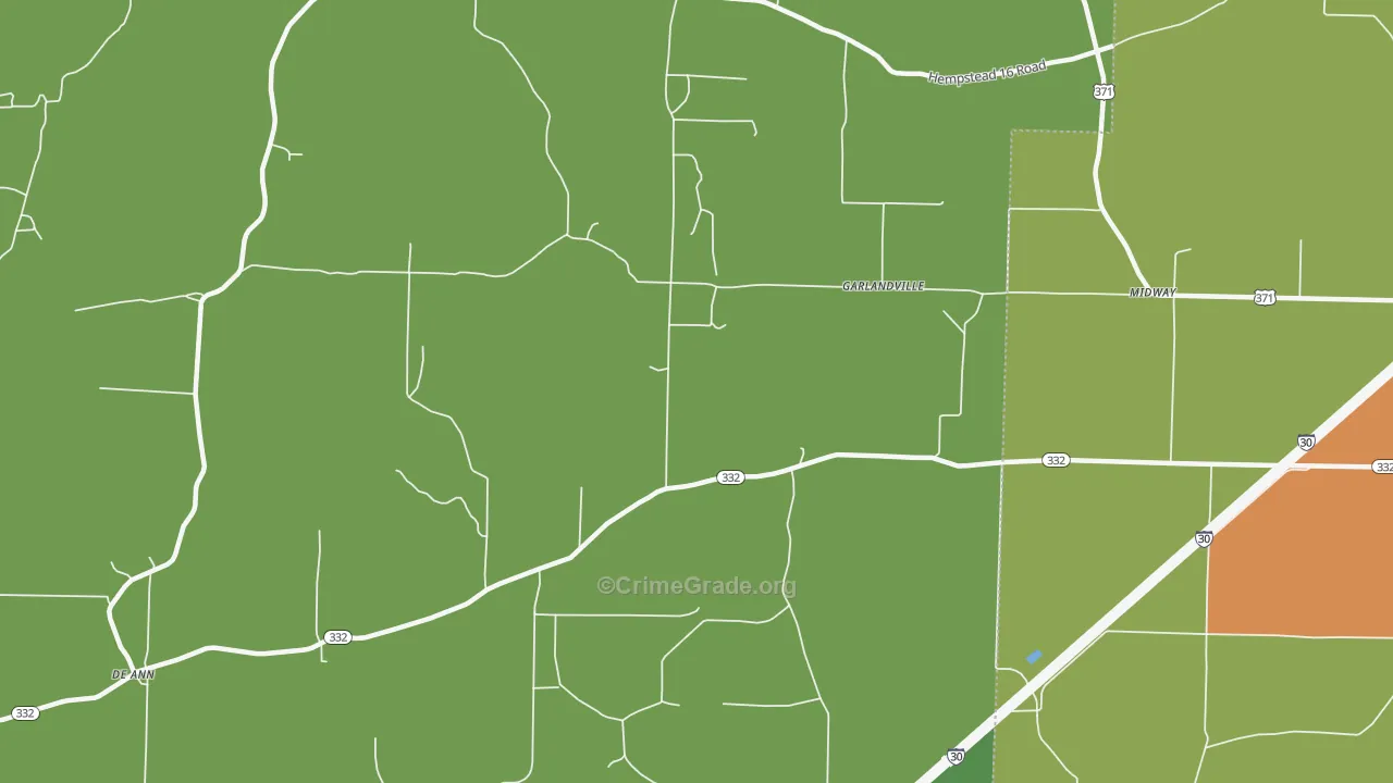 Garlandville, AR Map of Drug-Related Crime Rates
