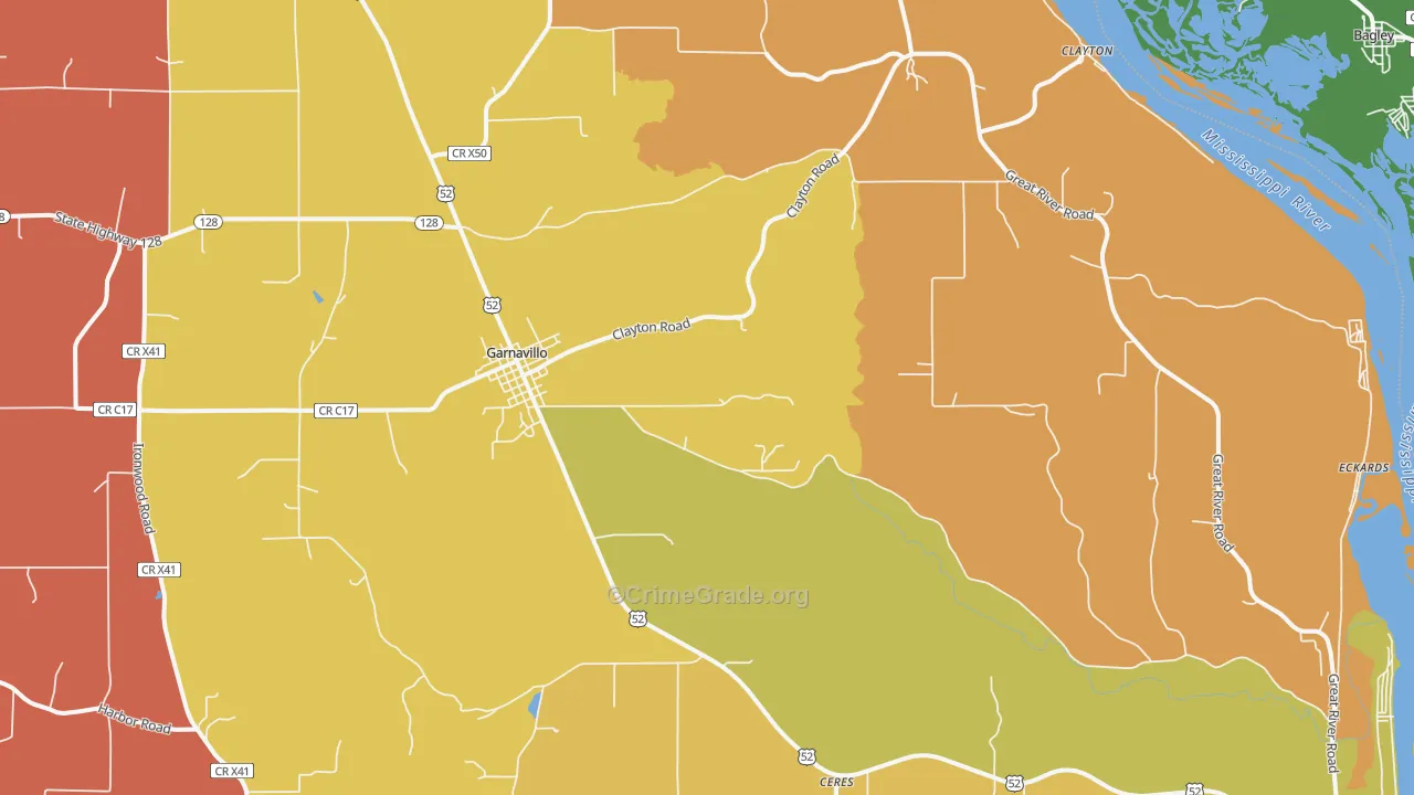 Garnavillo, IA Map of Drug-Related Crime Rates