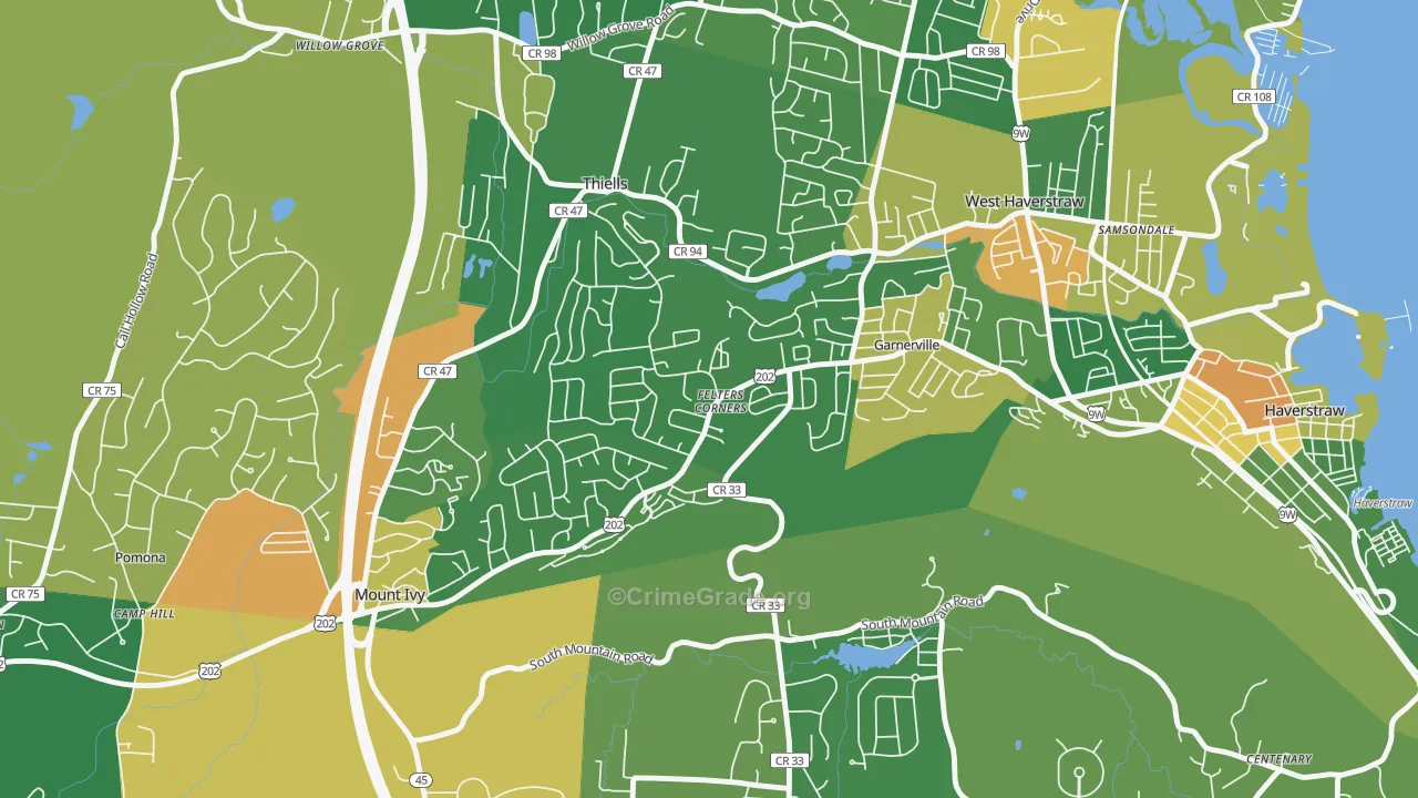 Garnerville, NY Map of Drug-Related Crime Rates
