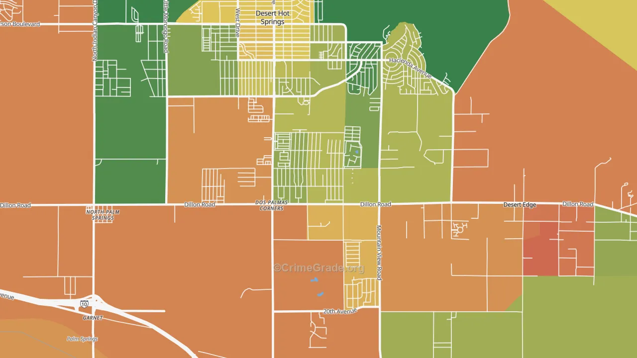 Garnet, CA Map of Drug-Related Crime Rates