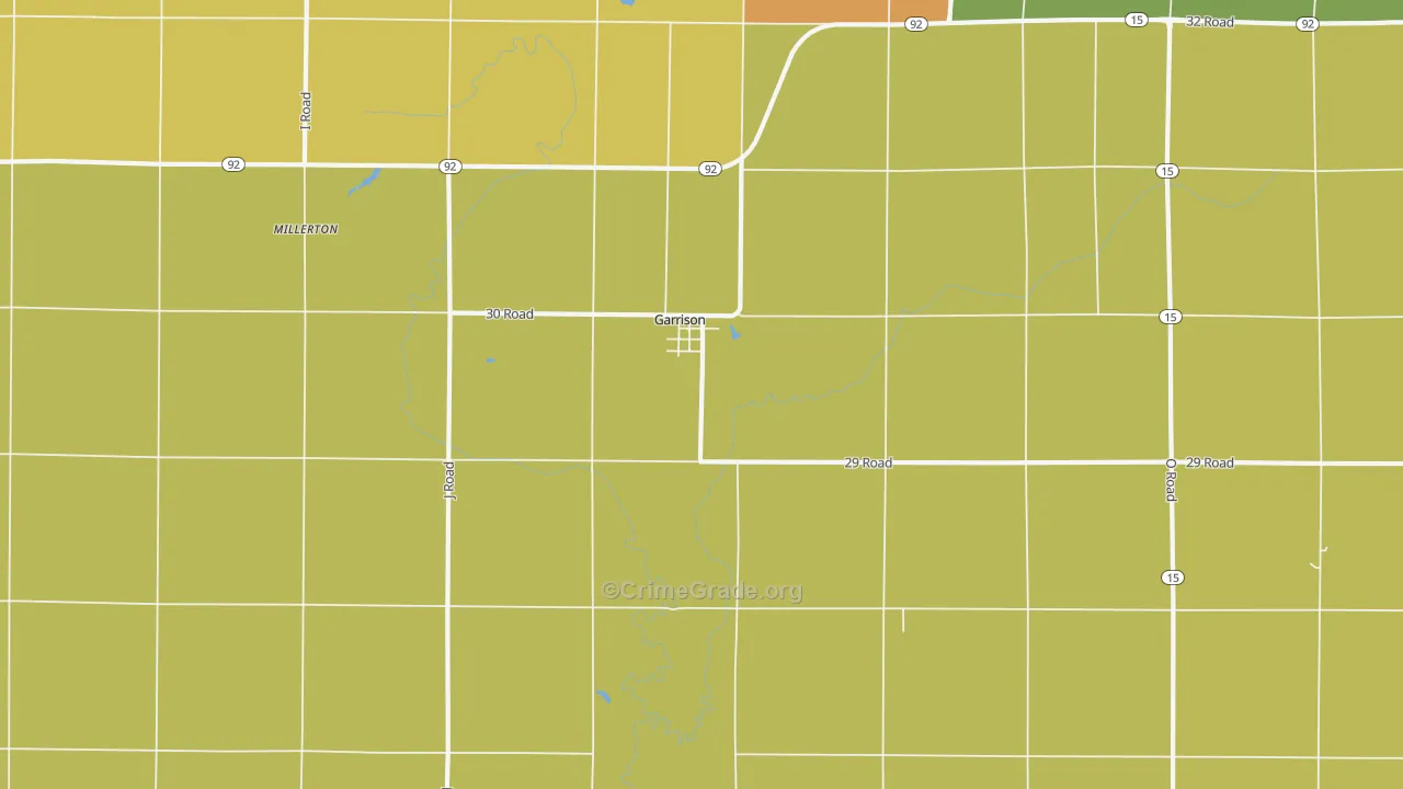 Garrison, NE Map of Drug-Related Crime Rates