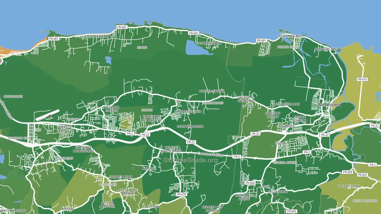 Garrochales, PR Map of Drug-Related Crime Rates