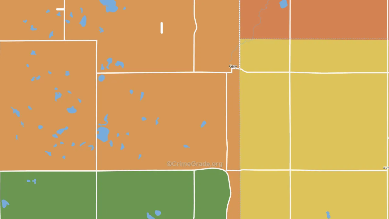 Gary, SD Map of Drug-Related Crime Rates