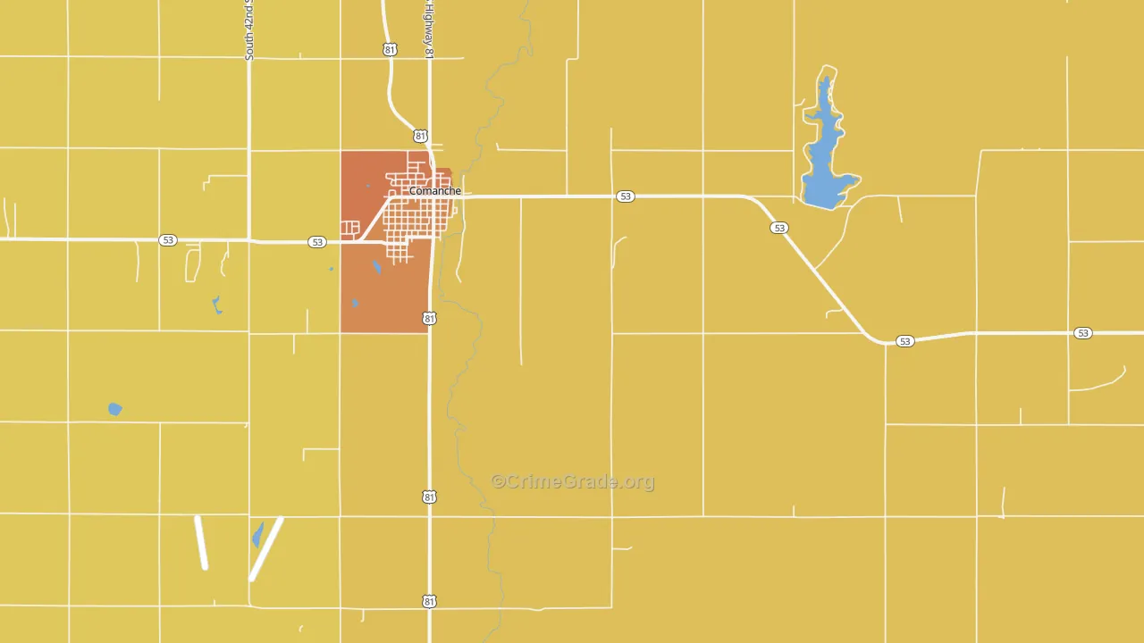 Gas City, OK Map of Drug-Related Crime Rates