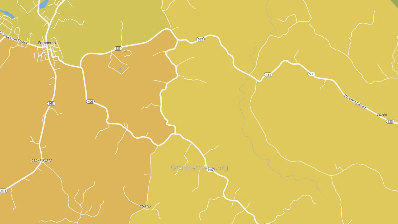 Gascon, KY Map of Drug-Related Crime Rates