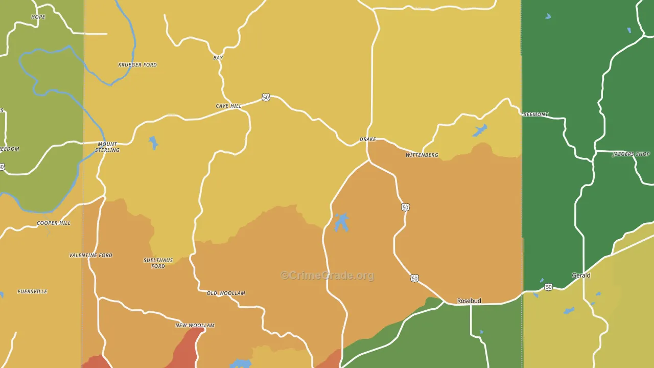 Gasconade County, MO Map of Drug-Related Crime Rates