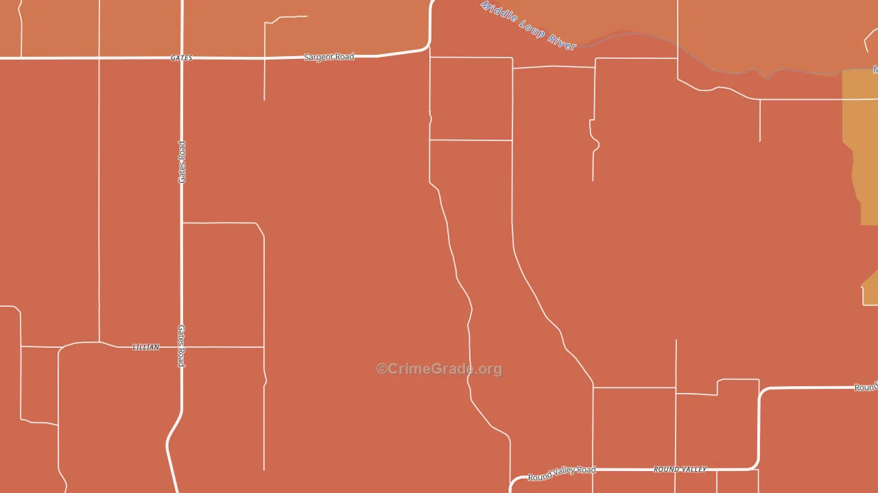 Gates, NE Map of Drug-Related Crime Rates