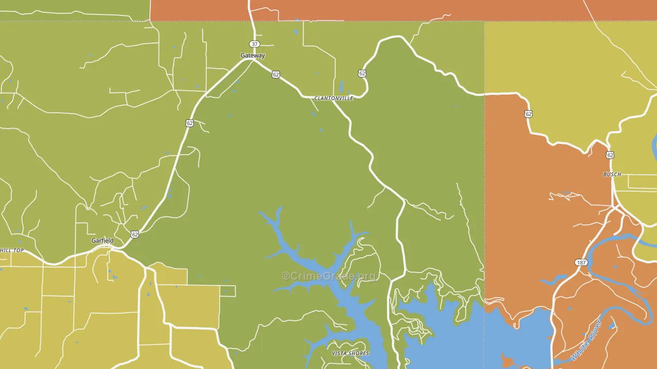 Gateway, AR Map of Drug-Related Crime Rates