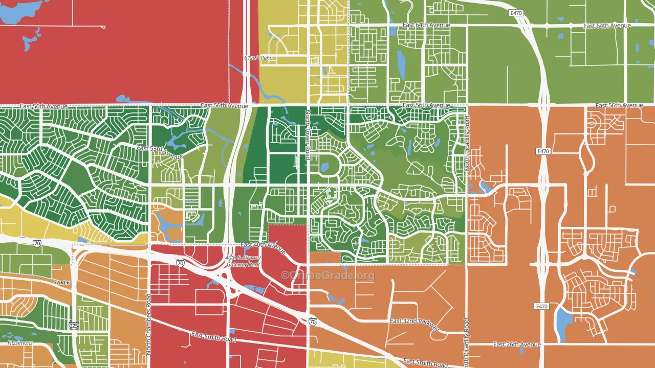 Gateway-Green Valley Ranch, Denver, CO Map of Drug-Related Crime Rates