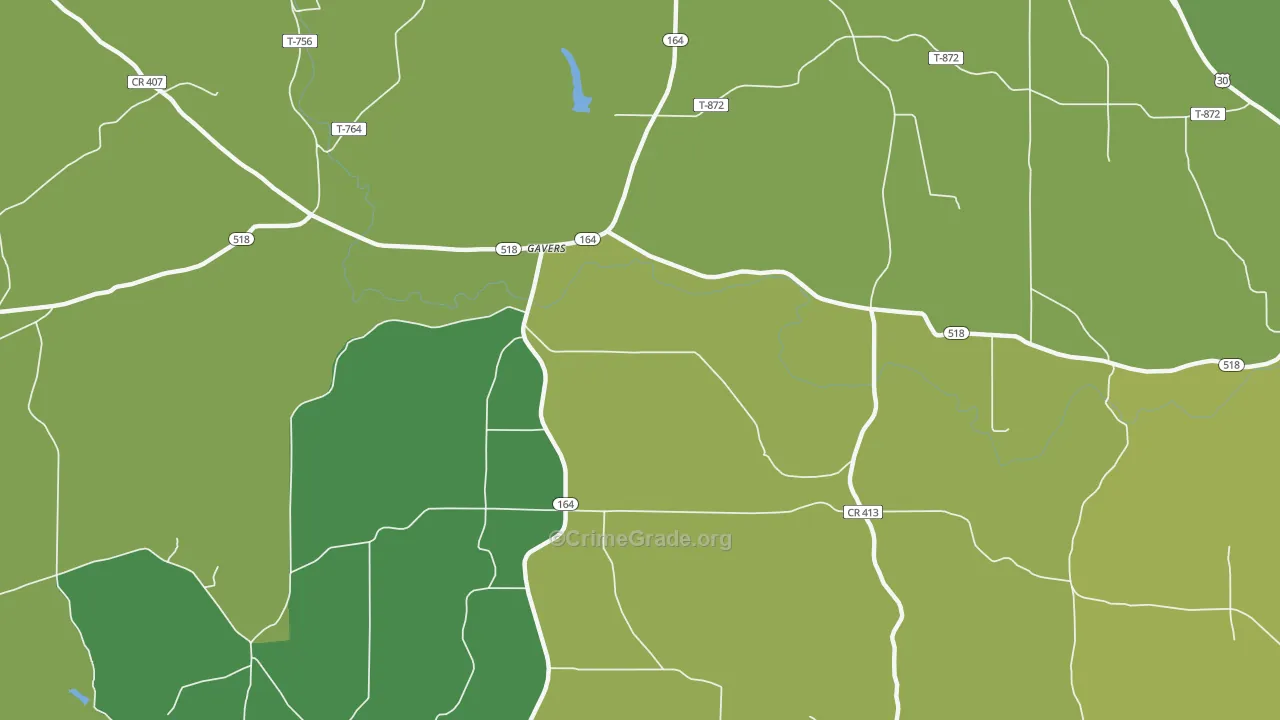 Gavers, OH Map of Drug-Related Crime Rates