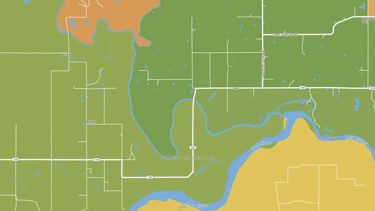 Gay, OK Map of Drug-Related Crime Rates
