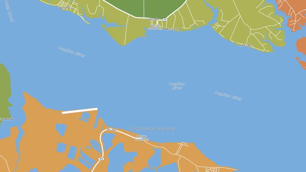Gaylord, NC Map of Drug-Related Crime Rates