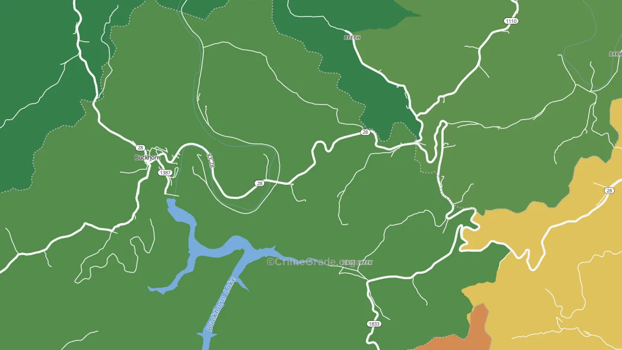 Gays Creek, KY Map of Drug-Related Crime Rates