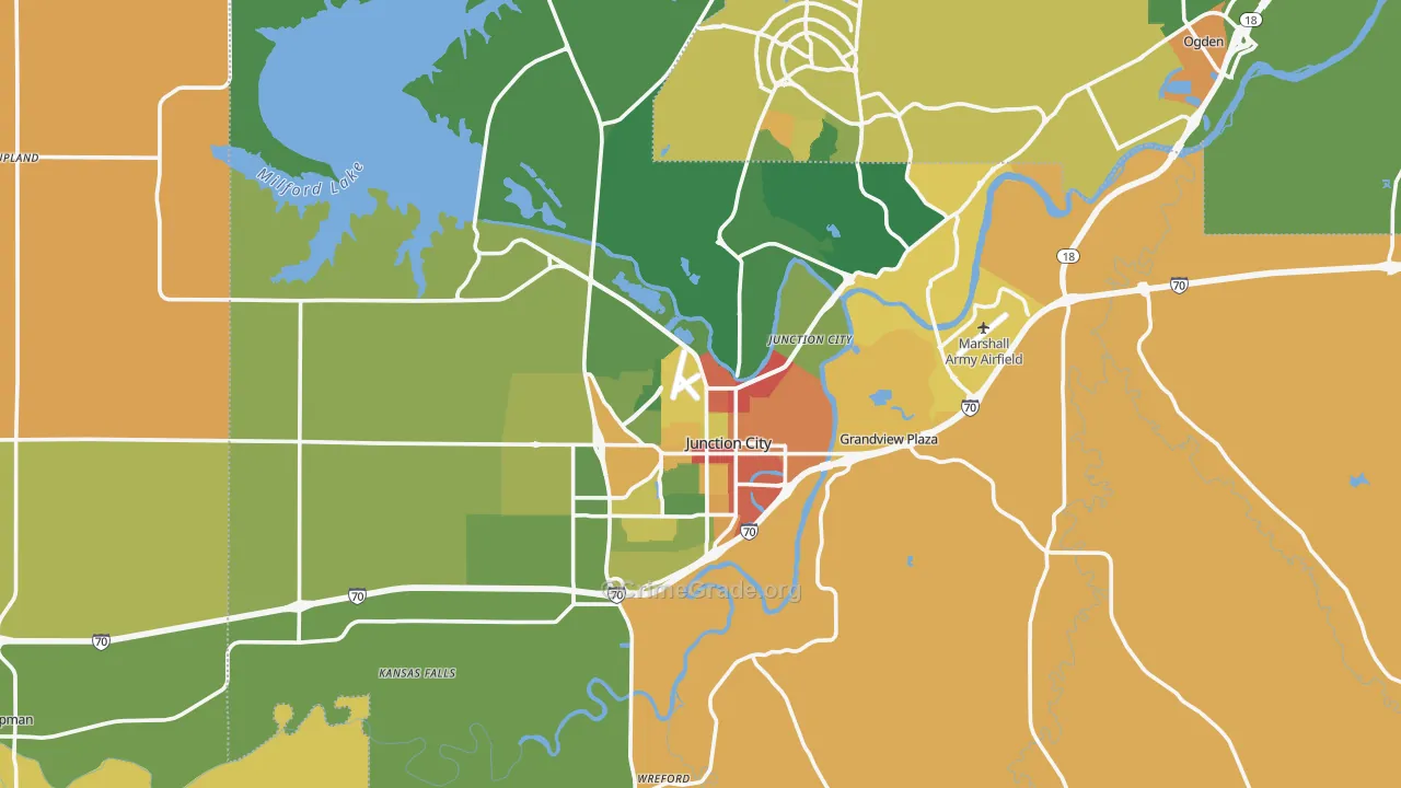 Geary County, KS Map of Drug-Related Crime Rates
